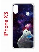 Чехол-накладка Apple iPhone XS (580677) Kruche PRINT Мотылёк