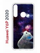 Чехол-накладка Huawei Y6p 2020 Kruche Print Мотылёк