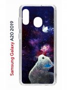 Чехол-накладка Samsung Galaxy A20 2019 Kruche Print Мотылёк