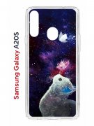 Чехол-накладка Samsung Galaxy A20S (588937) Kruche PRINT Мотылёк
