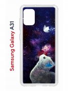 Чехол-накладка Samsung Galaxy A31 Kruche Print Мотылёк