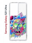 Чехол-накладка Samsung Galaxy S21 Ultra (594675) Kruche PRINT Многоликий Рик