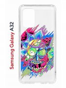 Чехол-накладка Samsung Galaxy A32 Kruche Print Многоликий Рик