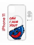 Чехол-накладка Apple iPhone 11 (598890) Kruche PRINT CAN I HUG YOU