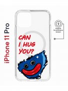 Чехол-накладка iPhone 11 Pro Kruche Magnet Print CAN I HUG YOU