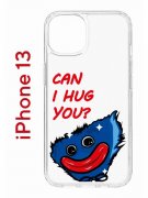 Чехол-накладка Apple iPhone 13 (606542) Kruche PRINT CAN I HUG YOU