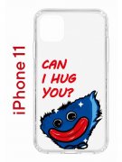 Чехол-накладка iPhone 11 Kruche Print CAN I HUG YOU