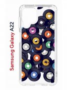 Чехол-накладка Samsung Galaxy A22 (606545) Kruche PRINT Виниловые пластинки