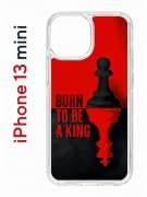 Чехол-накладка iPhone 13 mini Kruche Print Born to be a King