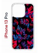 Чехол-накладка Apple iPhone 13 Pro (606543) Kruche PRINT Bad
