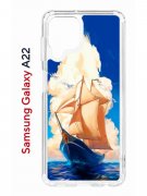 Чехол-накладка Samsung Galaxy A22 (606545) Kruche PRINT Парусник