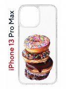 Чехол-накладка Apple iPhone 13 Pro Max (606544) Kruche PRINT Donuts
