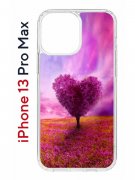 Чехол-накладка Apple iPhone 13 Pro Max (606544) Kruche PRINT Pink heart