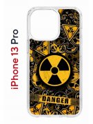 Чехол-накладка iPhone 13 Pro Kruche Print Danger
