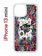 Чехол-накладка iPhone 13 mini Kruche Print Music