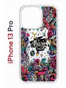 Чехол-накладка Apple iPhone 13 Pro (606543) Kruche PRINT Music