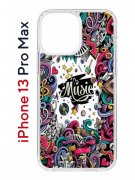 Чехол-накладка iPhone 13 Pro Max Kruche Print Music
