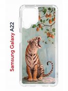 Чехол-накладка Samsung Galaxy A22 (606545) Kruche PRINT Тигр под деревом