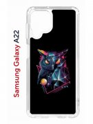 Чехол-накладка Samsung Galaxy A22 (606545) Kruche PRINT Retro Owl
