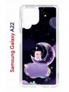 Чехол-накладка Samsung Galaxy A22/M22/M32 Kruche Print Сон медвежонка