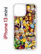 Чехол-накладка iPhone 13 mini Kruche Print Симпсоны