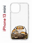 Чехол-накладка Apple iPhone 13 mini (606541) Kruche PRINT тигр первый снег