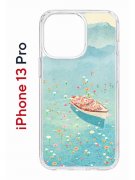 Чехол-накладка iPhone 13 Pro Kruche Print озеро цветов
