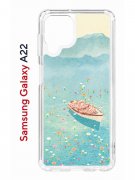 Чехол-накладка Samsung Galaxy A22/M22/M32 Kruche Print озеро цветов