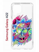 Чехол-накладка Samsung Galaxy A22 (606545) Kruche PRINT Многоликий Рик