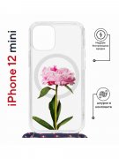 Чехол-накладка iPhone 12 mini Kruche Magrope Print Пион