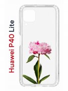 Чехол-накладка Huawei P40 Lite Kruche Print Пион
