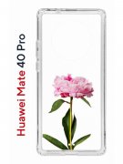 Чехол-накладка Huawei Mate 40 Pro (593961) Kruche PRINT Пион
