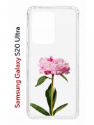 Чехол-накладка Samsung Galaxy S20 Ultra/S11+ Kruche Print Пион