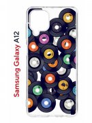 Чехол-накладка Samsung Galaxy A12 (608589) Kruche PRINT Виниловые пластинки