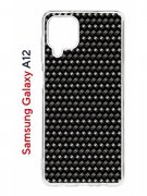 Чехол-накладка Samsung Galaxy A12 (608589) Kruche PRINT Карбон