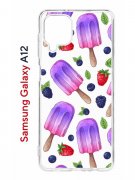 Чехол-накладка Samsung Galaxy A12 (608589) Kruche PRINT Ice Cream