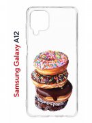 Чехол-накладка Samsung Galaxy A12 (608589) Kruche PRINT Donuts