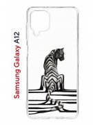 Чехол-накладка Samsung Galaxy A12 (608589) Kruche PRINT Tiger