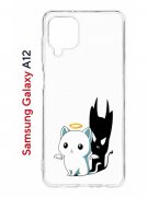 Чехол-накладка Samsung Galaxy A12/M12 (608589) Kruche Print Angel Demon