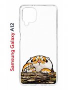 Чехол-накладка Samsung Galaxy A12 Kruche Print тигр первый снег