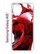 Чехол-накладка Samsung Galaxy A12 (608589) Kruche PRINT Вино