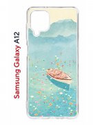 Чехол-накладка Samsung Galaxy A12 Kruche Print озеро цветов