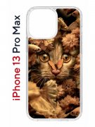 Чехол-накладка Apple iPhone 13 Pro Max (606544) Kruche PRINT Котик с рыбками