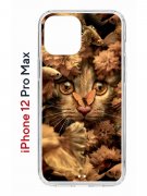 Чехол-накладка Apple iPhone 12 Pro Max (588923) Kruche PRINT Котик с рыбками