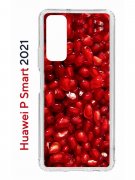 Чехол-накладка Huawei P Smart 2021 Kruche Print Гранат
