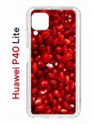 Чехол-накладка Huawei P40 Lite  (588940) Kruche PRINT Гранат