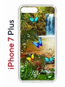 Чехол-накладка iPhone 7 Plus Kruche Print Водопад
