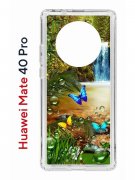 Чехол-накладка Huawei Mate 40 Pro Kruche Print Водопад