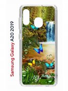 Чехол-накладка Samsung Galaxy A20 2019 (580663) Kruche PRINT Водопад