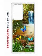 Чехол-накладка Samsung Galaxy Note 20 Ultra Kruche Print Водопад